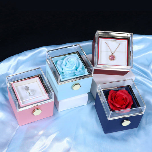 Lover's Valentines Rose Necklace Case